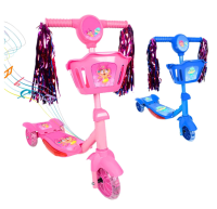 Patinete Infantil 3 Rodas (Led, Som e Cesta)