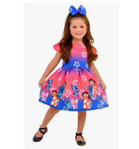 Vestido Luxo Infantil Lilo Stitch 